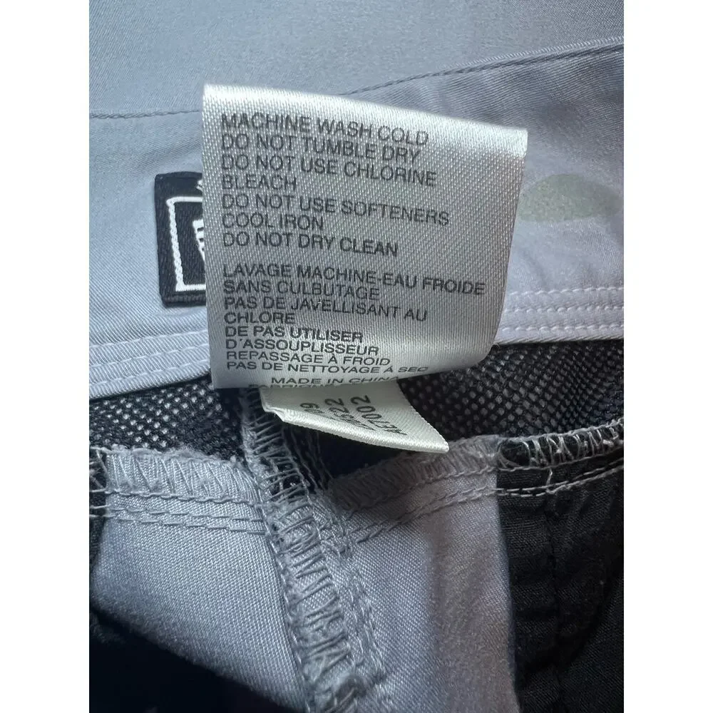 Adidas Roll Tab Convertible Hiking Pants Gray Pink - 8